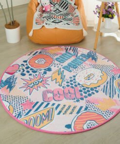 Ivy Meadows Ben Girl Power Printed Flannel Rug - 1...