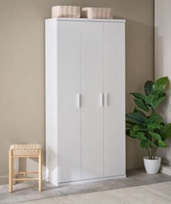 Maverick 44-Pair Glossy Tall Shoe Cabinet with 3 D...