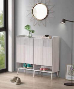 Movo Elmwood 24-Pair Shoe Cabinet with 4 Doors