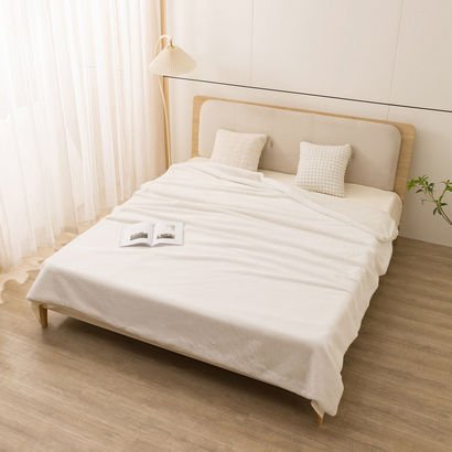 Lla Ura Rabbit Fur Double Layer Twin Blanket - 150...