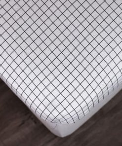 Malta Stripe Printed Cotton Twin Flat Sheet - 170x...