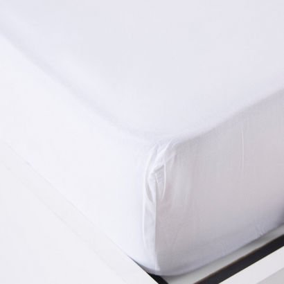 Ballina Solid Cotton Queen Fitted Sheet - 150x200+...