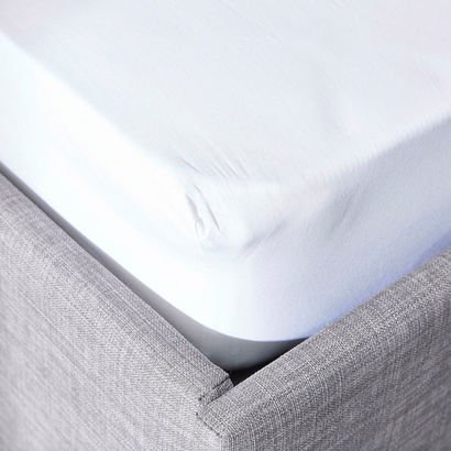Ballina Solid Cotton King Fitted Sheet - 180x200+3...
