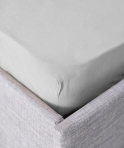 Ballina Solid Cotton Queen Fitted Sheet - 150x200+...