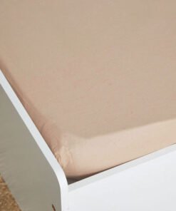 Ballina Solid Cotton Twin Fitted Sheet - 120x200+3...