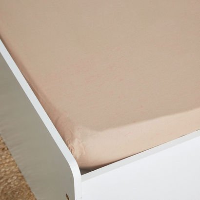 Ballina Solid Cotton Twin Fitted Sheet - 120x200+3...
