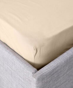 Ballina Solid Cotton Queen Fitted Sheet - 150x200+...