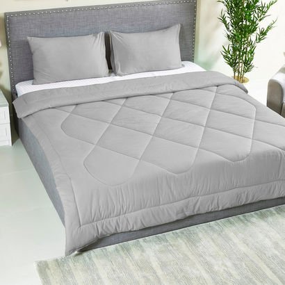 Ballina 3-Piece Solid Cotton Queen Comforter Set -...