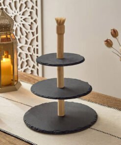 Eden Slate 3-Tier Snack Serving Set