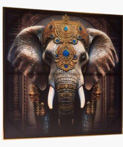 Ersel Elephant Framed Canvas with Foil Surface - 8...