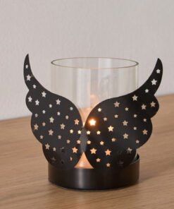 Calot Metal Angel Votive with Glass Candleholder- ...