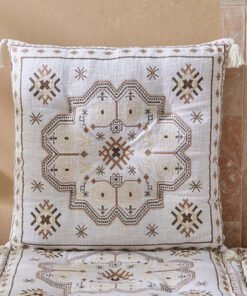 Mahrgan Zahra Embroidered Medallion Cushion - 60x6...