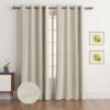 Rio 2-Piece Jacquard Textured Curtain Set - 140x24...