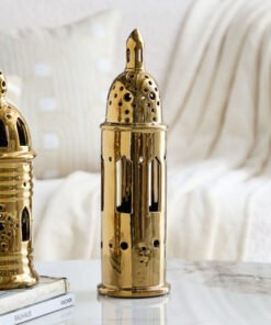 Titany Ceramic Lantern Accent - 9.5x9.5x34.2 cm