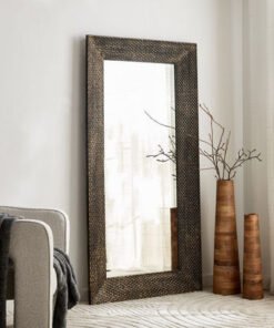 Rena Taper Wooden Floor Mirror - 90x180 cm