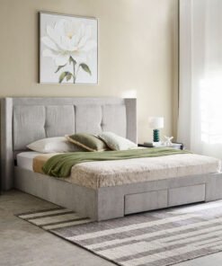 Parkville Upholstered King Bed with 2 Drawers - 18...