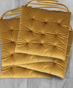 Ultima 4-piece Velvet Chair Pad - 40x40x3 cm