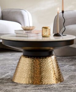 Cavon Clarian Genuine Marble Top Coffee Table