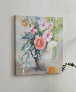 Elmer Canvas Printed Flowerpot Framed Picture - 40...