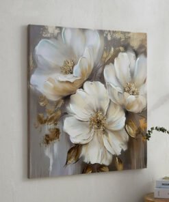 Nairobi Floral Gloss Hand Painted Wall Art - 60x1....