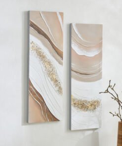 Nairobi 2-Piece Hand Painted Wall Art Set - 30x3x9...