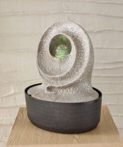 Belen Modern Fountain with Rolling Ball and LED Li...