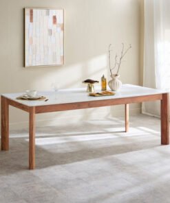 Vendra Midtown 8-Seater Genuine Marble Top Dining ...