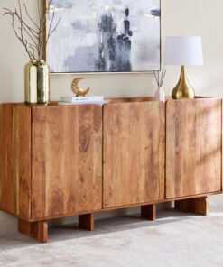 Cavon Seoul Genuine Marble Top 3-Door Sideboard