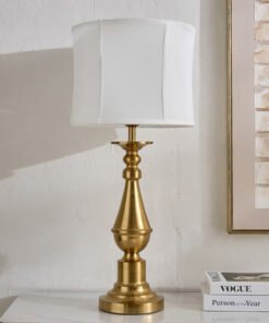 Glen Mallory Metal Table Lamp with Handmade Shade ...