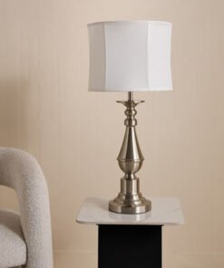 Glen Mallory Metal Table Lamp with Handmade Shade ...