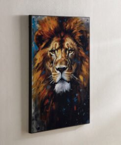 Fossel Lion Framed Picture - 50x70x2.5 cm