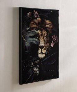 Fossel Lion Framed Picture - 50x70x3 cm