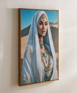 Fossel Lady Face Framed Picture - 50x70x3 cm