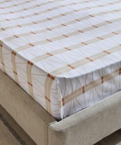 Malta Lattice Printed Cotton Single Fitted Sheet -...