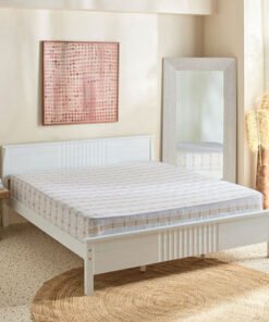 Malta Lattice Printed Cotton Queen Fitted Sheet - ...