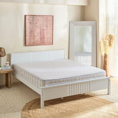 Malta Lattice Printed Cotton Queen Fitted Sheet - ...