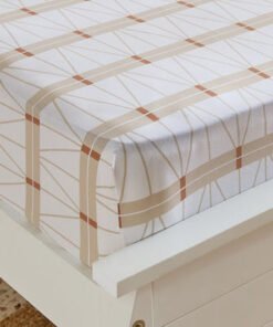 Malta Lattice Printed Cotton Super King Fitted She...