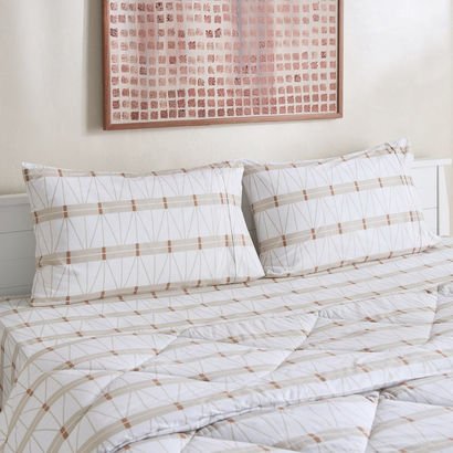 Malta Lattice 3-Piece Printed Cotton Super King Co...
