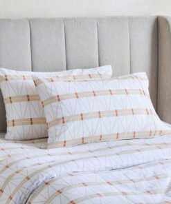 Malta Lattice 3-Piece Printed Cotton Twin Duvet Co...