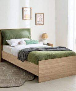 Fern Single Bed with Upholstered Headboard -  90x2...