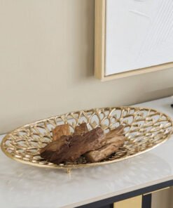 Ozawa Cutwork Aluminium Platter - 40x25x6 cm