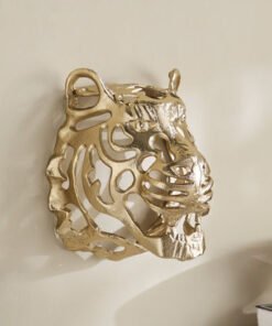 Viola Aluminium Tiger Face Wall Decor - 23x29x30 c...