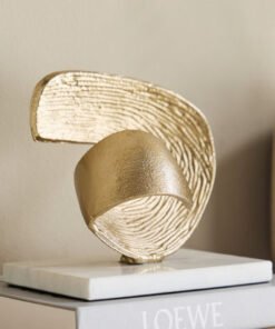 Viola Aluminium Swirl Table Accent with Natural Ma...