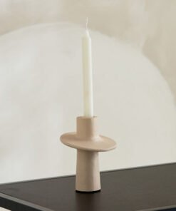 Lysi Aluminium Stuco Finish Candleholder - 10x10x1...