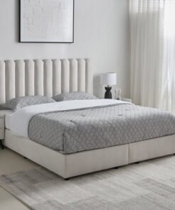 Curvy Brooks Queen Upholstered Bed - 140x200 cm