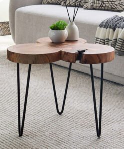 Vendra Log Live Edge Solid Wood Coffee Table