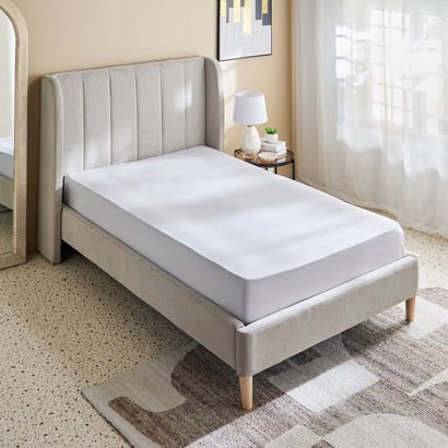 Derby Solid Microfiber Single Fitted Sheet - 90x19...