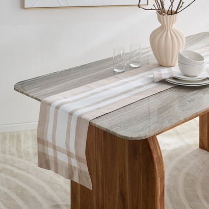 Lacelle Linen Look Table Runner - 33x120 cm