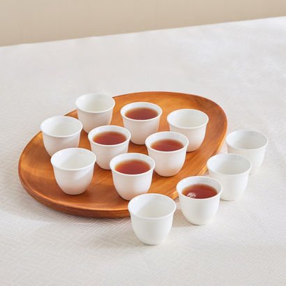 Crimsson 12-Piece Porcelain Cawa Cup Set - 70 ml