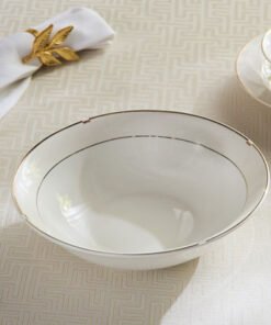 Rib Porcelain Serving Bowl - 22.5 cm